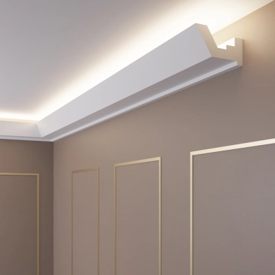 LED Streifen Stuckleisten OL-43 weiss